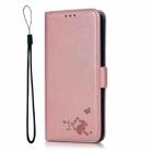 For Xiaomi Redmi Note 9 5G / Note 9T Embossed Cat Butterflies Pattern Horizontal Flip Leather Case with Card Slot & Holder & Wallet(Pink) - 2