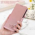 For Xiaomi Redmi Note 9 5G / Note 9T Embossed Cat Butterflies Pattern Horizontal Flip Leather Case with Card Slot & Holder & Wallet(Pink) - 7