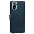 For Xiaomi Redmi Note 10 4G / 10s Embossed Cat Butterflies Pattern Horizontal Flip Leather Case with Card Slot & Holder & Wallet(Blue) - 3