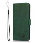 For Xiaomi Redmi Note 10 4G / 10s Embossed Cat Butterflies Pattern Horizontal Flip Leather Case with Card Slot & Holder & Wallet(Green) - 2