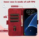 For Xiaomi Mi 11 Embossed Cat Butterflies Pattern Horizontal Flip Leather Case with Card Slot & Holder & Wallet(Red) - 4
