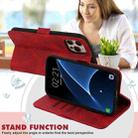 For Xiaomi Mi 11 Embossed Cat Butterflies Pattern Horizontal Flip Leather Case with Card Slot & Holder & Wallet(Red) - 5