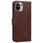 For Xiaomi Mi 11 Embossed Cat Butterflies Pattern Horizontal Flip Leather Case with Card Slot & Holder & Wallet(Brown) - 3