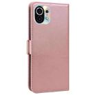 For Xiaomi Mi 11 Embossed Cat Butterflies Pattern Horizontal Flip Leather Case with Card Slot & Holder & Wallet(Pink) - 3