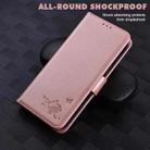 For Xiaomi Mi 11 Embossed Cat Butterflies Pattern Horizontal Flip Leather Case with Card Slot & Holder & Wallet(Pink) - 6