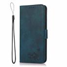 For Xiaomi Mi 11 Embossed Cat Butterflies Pattern Horizontal Flip Leather Case with Card Slot & Holder & Wallet(Blue) - 2