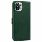 For Xiaomi Mi 11 Embossed Cat Butterflies Pattern Horizontal Flip Leather Case with Card Slot & Holder & Wallet(Green) - 3