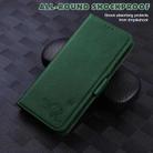 For Xiaomi Mi 11 Embossed Cat Butterflies Pattern Horizontal Flip Leather Case with Card Slot & Holder & Wallet(Green) - 6