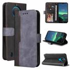 For Nokia 1.4 Business Stitching-Color Horizontal Flip PU Leather Case with Holder & Card Slots & Photo Frame(Gray) - 1