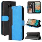 For Nokia C10 / C20 Business Stitching-Color Horizontal Flip PU Leather Case with Holder & Card Slots & Photo Frame(Blue) - 1