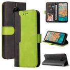 For Nokia C10 / C20 Business Stitching-Color Horizontal Flip PU Leather Case with Holder & Card Slots & Photo Frame(Green) - 1