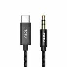TOTUDESIGN EAUC-032 Speedy Series Type-C / USB-C to 3.5mm AUX Audio Cable, Length: 1m(Black) - 1