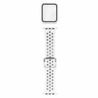 Silicone Watch Band + Protective Case with Screen Protector Set For Apple Watch Series 3 & 2 & 1 38mm(White) - 1