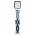 Silicone Watch Band + Protective Case with Screen Protector Set For Apple Watch Series 6 & SE & 5 & 4 40mm(Grey Black) - 1