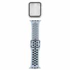 Silicone Watch Band + Protective Case with Screen Protector Set For Apple Watch Series 3 & 2 & 1 42mm(Grey Black) - 1