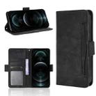 For iPhone 13 mini Skin Feel Calf Pattern Horizontal Flip Leather Case with Holder & Card Slots & Photo Frame (Black) - 1
