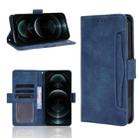 For iPhone 13 mini Skin Feel Calf Pattern Horizontal Flip Leather Case with Holder & Card Slots & Photo Frame (Blue) - 1