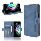 For Motorola Edge 20 Skin Feel Calf Pattern Horizontal Flip Leather Case with Holder & Card Slots & Photo Frame(Blue) - 1