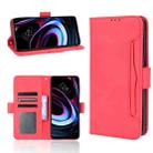 For Motorola Edge 2021 Skin Feel Calf Pattern Horizontal Flip Leather Case with Holder & Card Slots & Photo Frame(Red) - 1