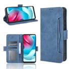 For Motorola Moto G60S Skin Feel Calf Pattern Horizontal Flip Leather Case with Holder & Card Slots & Photo Frame(Blue) - 1