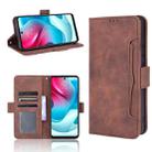 For Motorola Moto G60S Skin Feel Calf Pattern Horizontal Flip Leather Case with Holder & Card Slots & Photo Frame(Brown) - 1