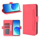 For OPPO Reno6 4G Skin Feel Calf Pattern Horizontal Flip Leather Case with Holder & Card Slots & Photo Frame(Red) - 1