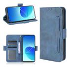 For OPPO Reno6 4G Skin Feel Calf Pattern Horizontal Flip Leather Case with Holder & Card Slots & Photo Frame(Blue) - 1