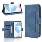 For OPPO Realme C21Y Skin Feel Calf Pattern Horizontal Flip Leather Case with Holder & Card Slots & Photo Frame(Blue) - 1