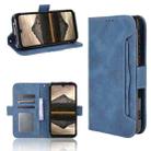 For Doogee S86 / S86 Pro Skin Feel Calf Pattern Horizontal Flip Leather Case with Holder & Card Slots & Photo Frame(Blue) - 1