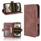 For Doogee S86 / S86 Pro Skin Feel Calf Pattern Horizontal Flip Leather Case with Holder & Card Slots & Photo Frame(Brown) - 1