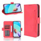 For Xiaomi Redmi 10 Skin Feel Calf Pattern Horizontal Flip Leather Case with Holder & Card Slots & Photo Frame(Red) - 1