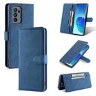 For OPPO Reno6 5G AZNS Dream II Skin Feel PU+TPU Horizontal Flip Leather Case with Holder & Card Slots & Wallet(Blue) - 1