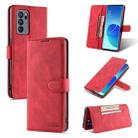 For OPPO Reno6 Pro 5G AZNS Dream II Skin Feel PU+TPU Horizontal Flip Leather Case with Holder & Card Slots & Wallet(Red) - 1