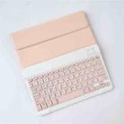 For Lenovo Smart Tab M10 HPD Plus TB-X606F 10.3 inch LX103 Solid Color Detachable Square Keycap Bluetooth Keyboard Leather Tablet Case with Stand(Pink) - 1