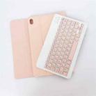 For Lenovo Pad Tab P11 11 inch TB-J606F LX110 Solid Color Detachable Square Keycap Bluetooth Keyboard Leather Tablet Case with Stand(Pink) - 1