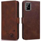 For Samsung Galaxy A91 / S10 Lite Embossed Cat Butterflies Pattern Horizontal Flip Leather Case with Card Slot & Holder & Wallet(Brown) - 1