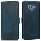 For Samsung Galaxy Note9 Embossed Cat Butterflies Pattern Horizontal Flip Leather Case with Card Slot & Holder & Wallet(Blue) - 1