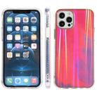 IMD Process Rendering Watercolor Aurora Pattern TPU + PC Shockproof Case For iPhone 13 Pro(Rose Red) - 1