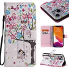 For iPhone 13 3D Painted Pattern Horizontal Flip Leather Case with Holder & Card Slots & Wallet(Girl Under The Tree) - 1