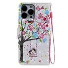 3D Painted Pattern Horizontal Flip Leather Case with Holder & Card Slots & Wallet For iPhone 13 Pro Max(Girl Under The Tree) - 3