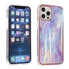 Aurora Cloud Electroplating Gold Edge Double-sided IMD Pattern TPU Case For iPhone 13 mini(Light Purple) - 1