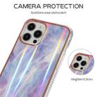 Aurora Cloud Electroplating Gold Edge Double-sided IMD Pattern TPU Case For iPhone 13 Pro(Light Purple) - 7