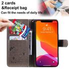 For iPhone 13 Pro Cat Bee Embossing Pattern Shockproof Horizontal Flip Leather Case with Holder & Card Slots & Wallet (Grey) - 5