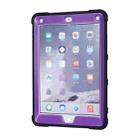 C5 Four Corners Shockproof Silicone + PC Protective Case with Holder For iPad 9.7 2018 / 2017(Black + Purple) - 3