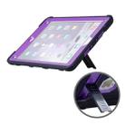 C5 Four Corners Shockproof Silicone + PC Protective Case with Holder For iPad 9.7 2018 / 2017(Black + Purple) - 5