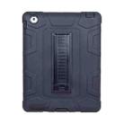 C5 Four Corners Shockproof Silicone + PC Protective Case with Holder For iPad 4 / 3 / 2(Black) - 1