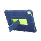 C5 Four Corners Shockproof Silicone + PC Protective Case with Holder For iPad Air 3 10.5 2019 / iPad Pro 10.5(Navy Blue + Lemon Yellow) - 4