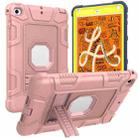 C5 Four Corners Shockproof Silicone + PC Protective Case with Holder For iPad mini 5 / 4(Rose Gold) - 1