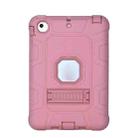 C5 Four Corners Shockproof Silicone + PC Protective Case with Holder For iPad mini 3 / 2 / 1(Rose Gold) - 1