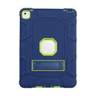 C5 Four Corners Shockproof Silicone + PC Protective Case with Holder For iPad Pro 9.7(Navy Blue + Lemon Yellow) - 1
